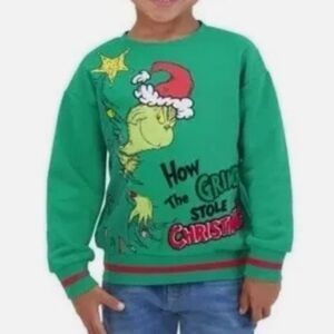 Dr. Seuss Green Grinch Unisex Kids Hoodie